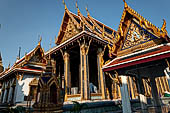 Bangkok Grand Palace,  Wat Phra Keow (temple of the Emerald Buddha). West side of the Ubosot. 